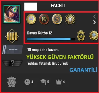 CS2 Prime Hesap Satın Al - ANINDA TESLİM | 6 MADALYA | 705 SAAT | FACEIT