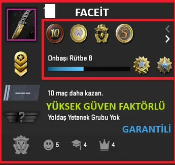 CS2 Prime Hesap Satın Al - ANINDA TESLİM | 7 MADALYA | 1151 SAAT | FACEIT
